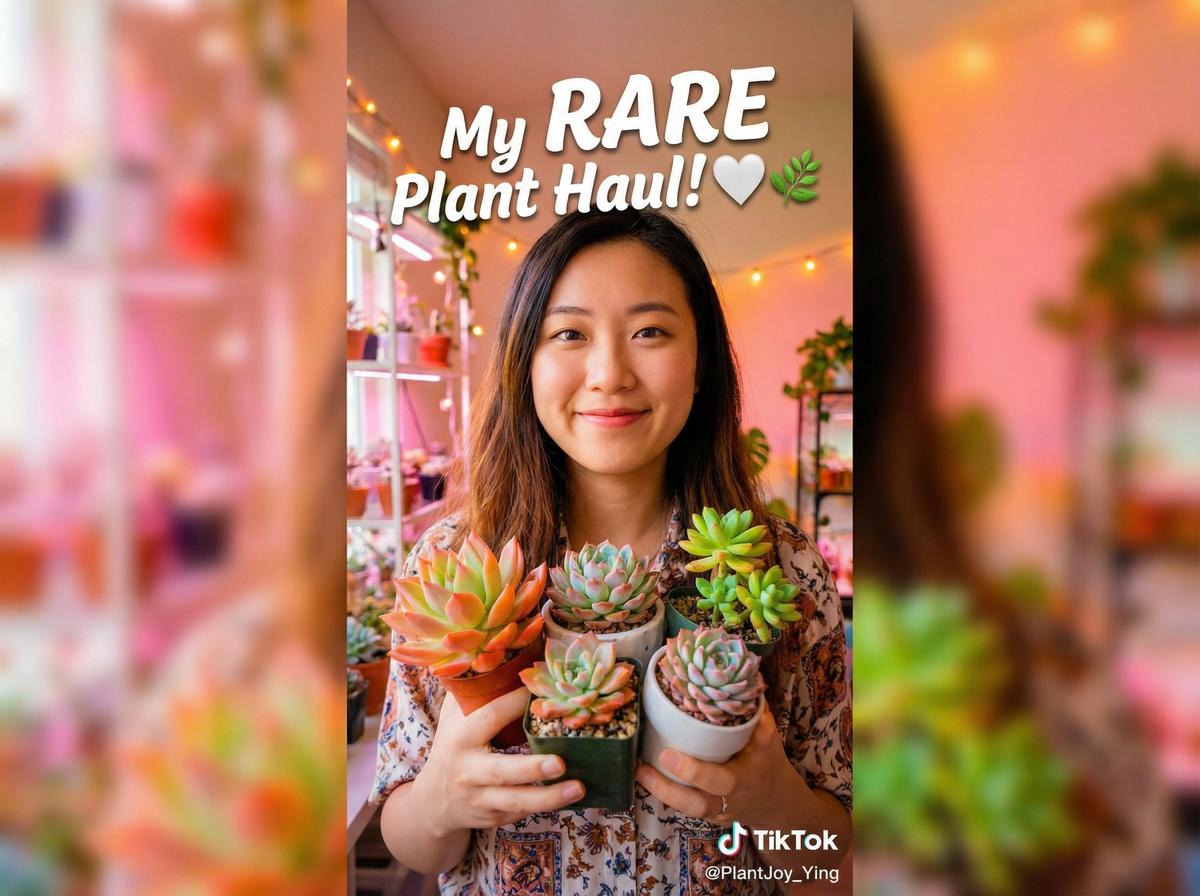 草莓视频TikTok植物视频-稀有多肉植物收藏